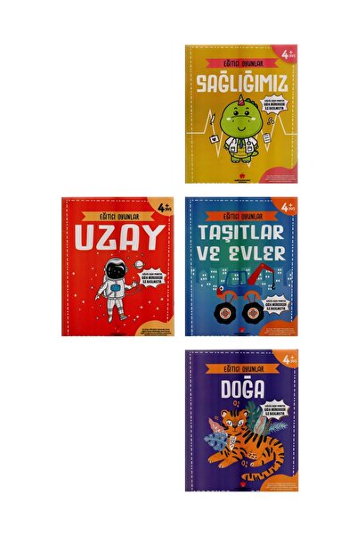 Sabri Ülker Vakfı Yayınları Educational Games for Children 4+ Years 4 Book Set