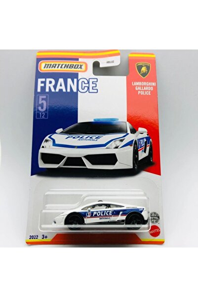 Matchbox Lamborghini Gallardo Police France Seri 1:64 Ölçek Marka 5/12