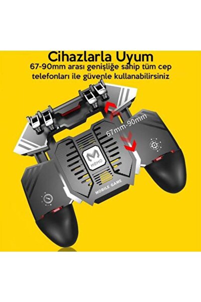Polhammobile Polham 4000mah Powerbankli Telefon Soğutuculu Fanlı Oyun Kolu, Pubg Ateş Tuşlu Soğutuculu Oyun Kolu