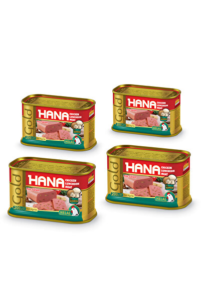 Hana Gold, Mantarlı Piliç Salam 200 gr X 4 Adet