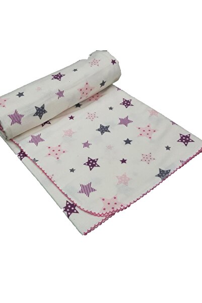 Dp Home بطانية طفل الفانيلا نمط نجمة الوردي