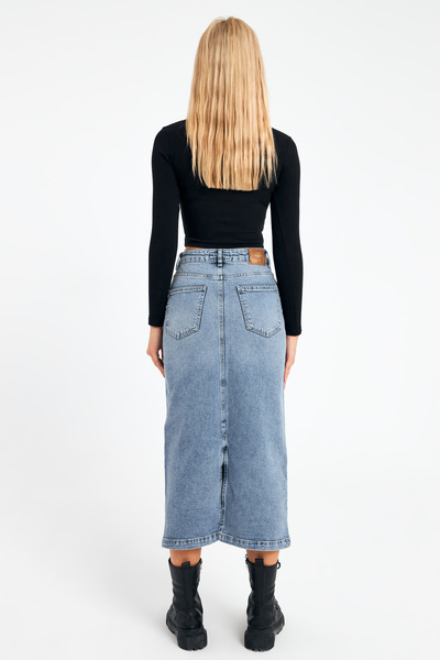 cracpot NEW SEASON Likralı Denim Etek