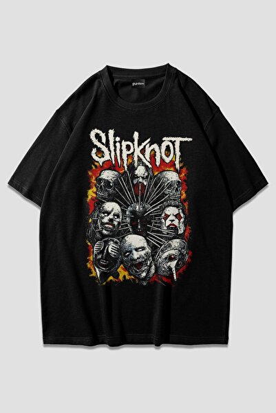 giyinikim Slipknot Siyah Oversize T-Shirt