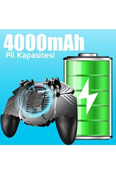 Polhammobile Polham 4000mah Powerbankli Telefon Soğutuculu Fanlı Oyun Kolu, Pubg Ateş Tuşlu Soğutuculu Oyun Kolu