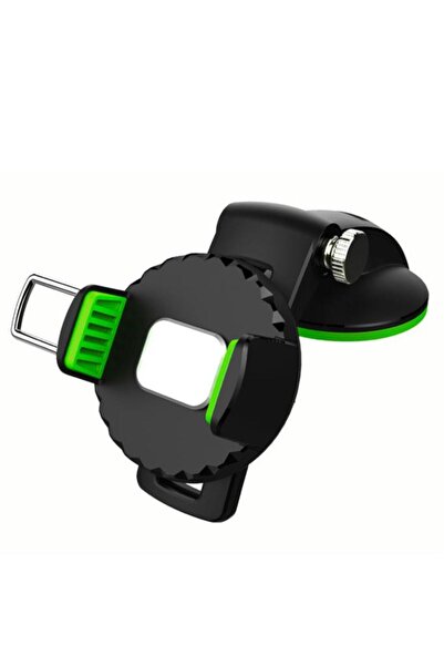 Ally 360 Dönebilen Torpido Üstü Vakumlu Araç Oto Telefon Tutucu Siyah,yeşil