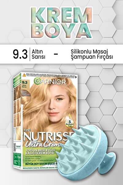 Garnier Nutrisse Besleyici Kalıcı Krem Saç Boyası 9.3 Altın Sarısı Ve Şampuan...