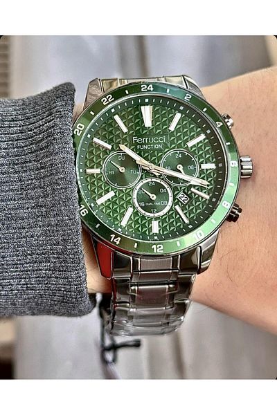 Ferrucci Men's Functional Steel Cord Wristwatch