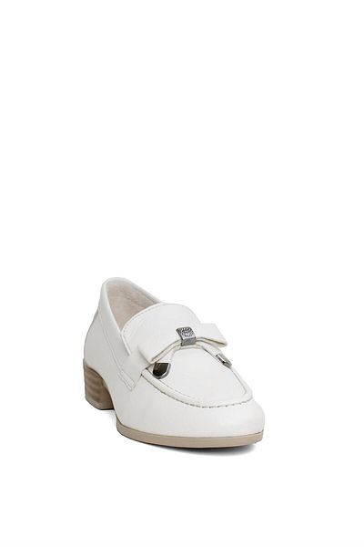 Mammamia D24YA-3800 Women's Leather Heeled Shoes Bone