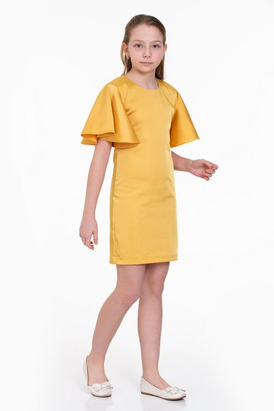 LAPINKOD Satin Girl's Dress with Flywheel Sleeves