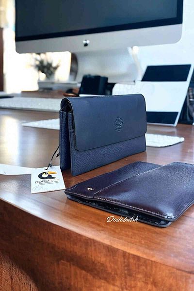 Dodo4men Top Quality Men's Navy Blue Hand and Wrist Bag