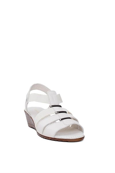 Mammamia D24YS-1505 Women's Wedge Heel Sandals Bone