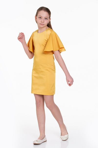 LAPINKOD Satin Girl's Dress with Flywheel Sleeves