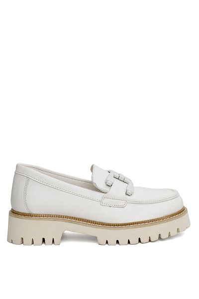 Mammamia D24YA-3165 Women's Leather Casual Shoes Bone