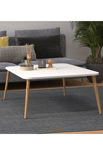 Monte Sehpa Kare Orta Sehpa Beyaz