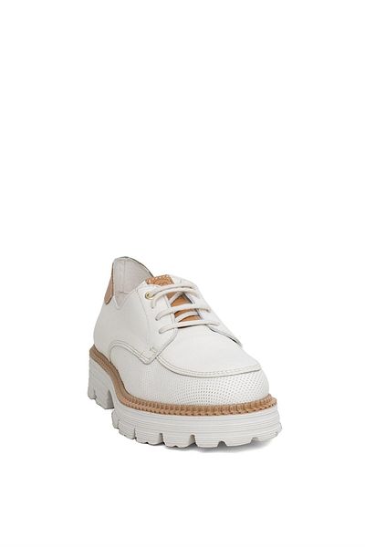 Mammamia D24YA-3850 Women's Leather Casual Shoes Bone