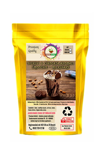 coffee Naturelle Bisküvi & Cikolata Aromalı Smoothie - Milkshake 1 kg " Premi...