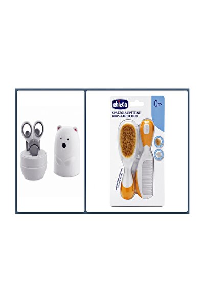 Chicco 2'li Tırnak Bakım Seti & Fırça Tarak Seti Turuncu