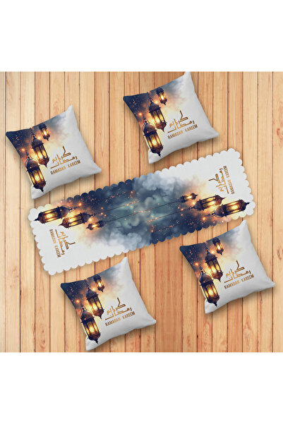 yok yok evim eve dair her şey طقم فانوس رمي وغطاء وسادة بتصميم رمضان