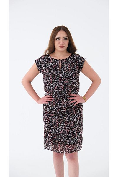 Blues Outlet ROCHIE FĂRĂ MÂNECĂ DIN SIFON CĂPTUȘIT FEMEI-FLORAL