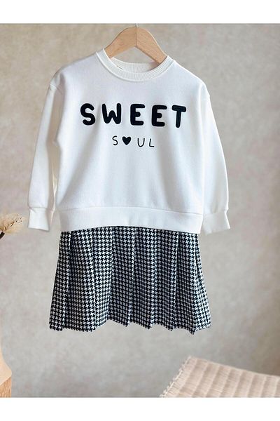 RENGARENK Girl's Sweat Skirt Suit
