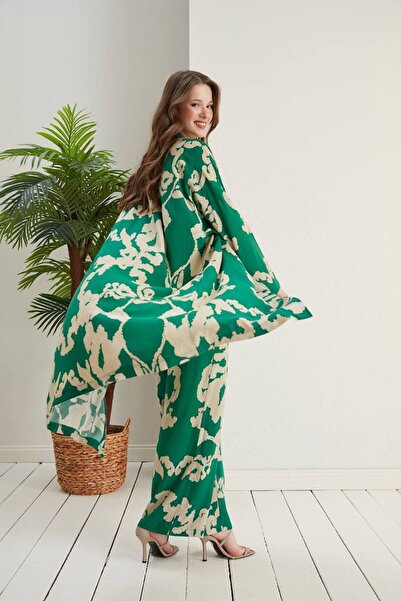 ZF BUTİK Long print kimono set