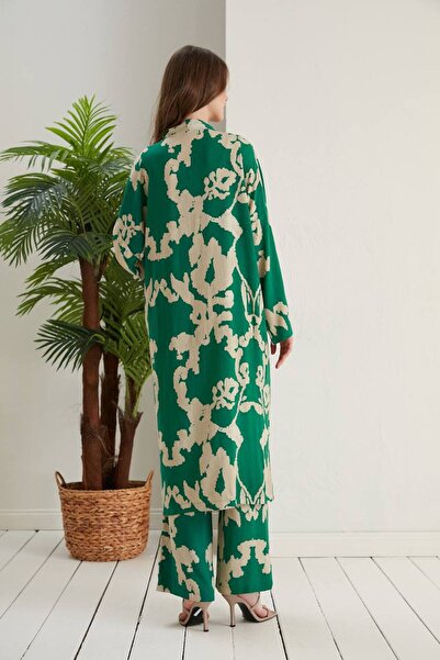 ZF BUTİK Long print kimono set