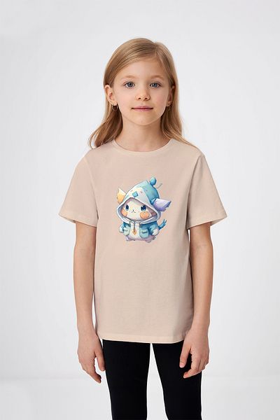 ADABEBEK Anime Rabbit Printed Girl's T-Shirt με καπέλο