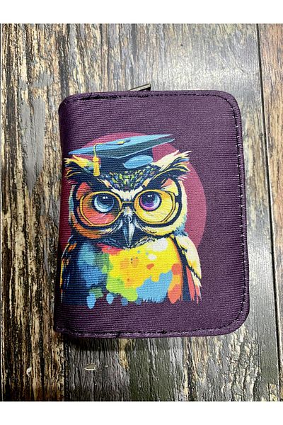 Street Bag Owl Ethnic Authentic Patterned Compartmented Useful Wallet