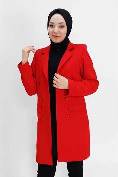 BYCOOLEST BUTİK Button Detailed Double Breasted Collar Blazer Jacket