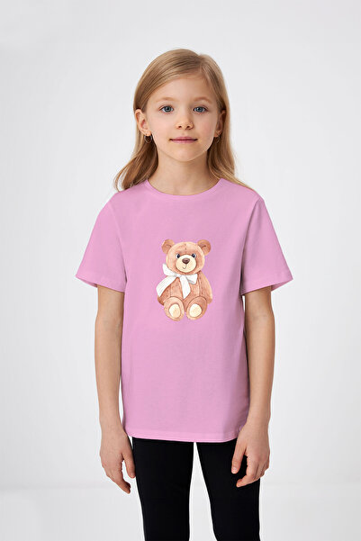 ADABEBEK Tricou Fetă Teddy Bear Detaliu Ribbon