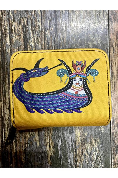 Street Bag Şahmeran Patterned Ethnic Authentic Patterned Compartmented Useful Wallet