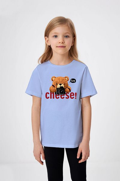 ADABEBEK Tricou pentru fetiță cu imprimeu Cheese Bear