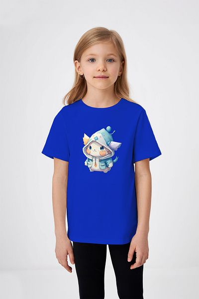ADABEBEK Anime Rabbit Printed Girl's T-Shirt με καπέλο