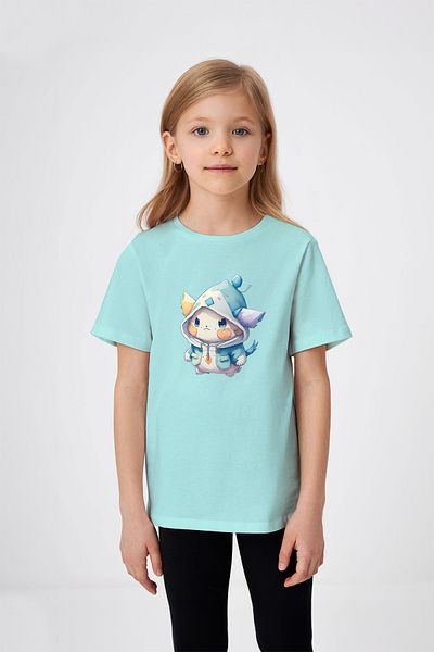 ADABEBEK Anime Rabbit Printed Girl's T-Shirt με καπέλο