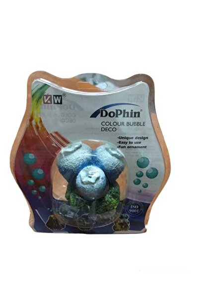 Dophin Mercan Kabarcık Cıkartan Akvaryum Dekoru