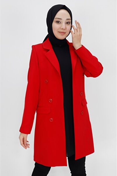 BYCOOLEST BUTİK Button Detailed Double Breasted Collar Blazer Jacket