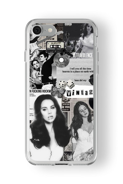 Multitronic Iphone 6 ve 6s Uyumlu Lana Del Rey Kolaj Tasarım Baskılı Şeffaf K...