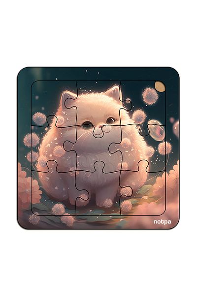 kutuTR NOTPA Wooden Colorful Puzzle for Kids 13x13 Size Puzzle 9 Pieces Set of 3 310