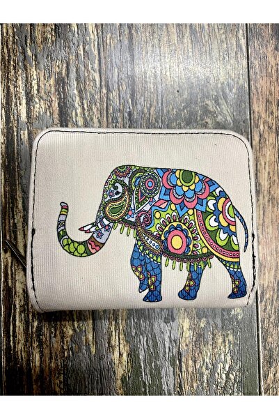 Street Bag Portofel util cu model etnic autentic cu model de elefant, cu comp...