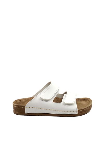 ARYAN 20-971 Papuci de vară pentru femei cu velcro dublu alb