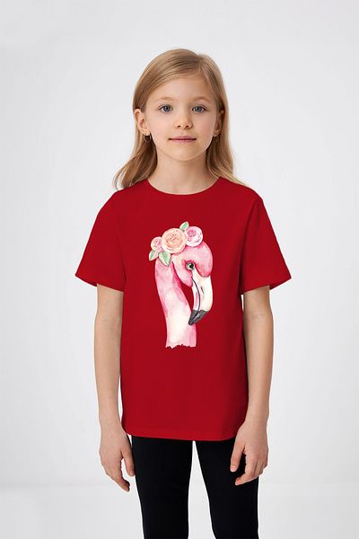 ADABEBEK Hanorac pentru fetiță cu imprimeu cu flamingo floral