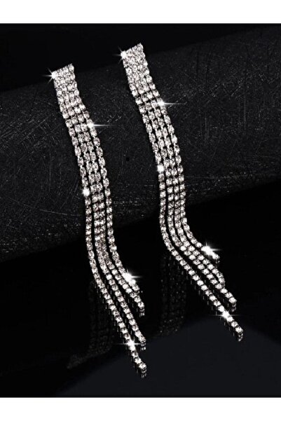 Mupten Zircon Stone Waterway Dangle Earrings - Women's Evening Dress Tassel E...
