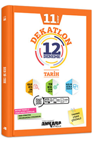 kitabın başkenti ankara yayıncılık 11. Sınıf Tarih Dekatlon 12 Deneme 2023