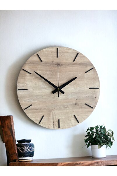 tozluahşap Ahşap Minimalist Sade Dekoratif Duvar Saati Bohem Soyut Duvar Saati
