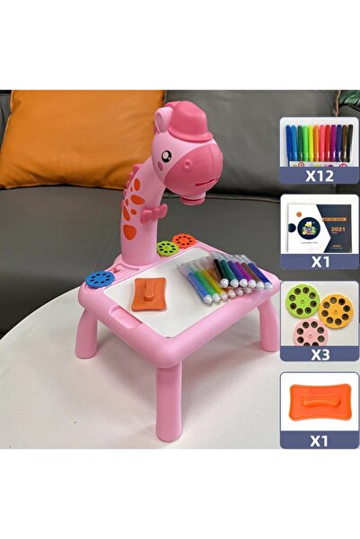 CeymSTecH Sürgülü disk projektör çizim masası boyama seti masa eğitim ve öğre...