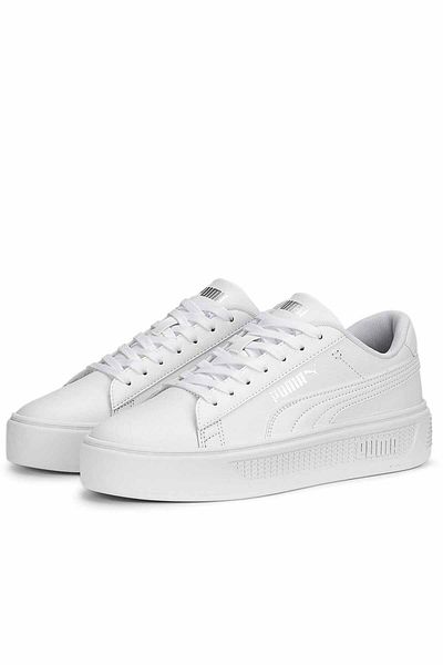 Puma Smash Platform V3 B1 - Pantofi sport albi casual pentru femei 390758 -01