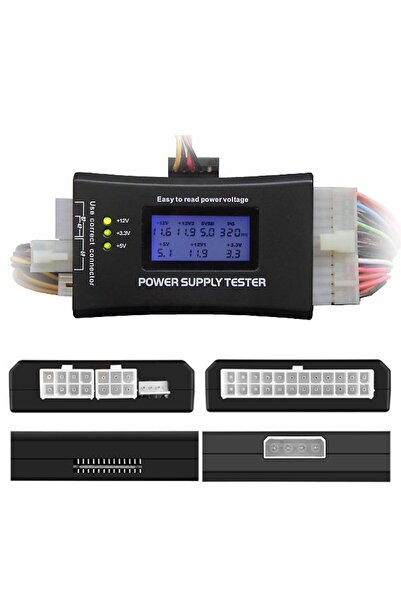 boblov ATX, ITX, BTX, PCI E, SATA, HDD için LCD Ekran 20/24 4/6/8 Pin Bilgisayar PC Güç Kaynağı Test Cihazı