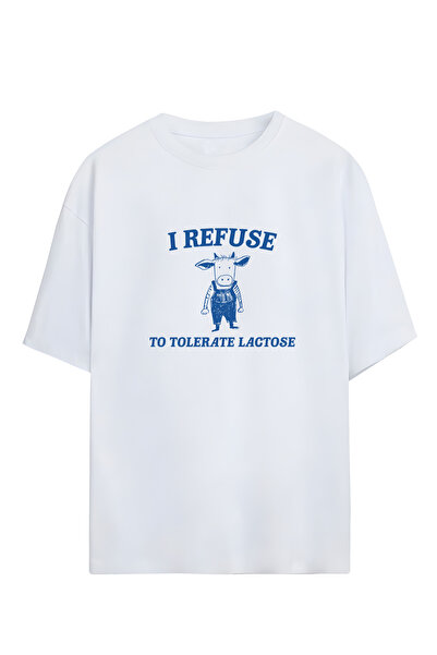 Adrift I Refuse To Tolerate Lactose Designed Unisex Oversize T-shirt