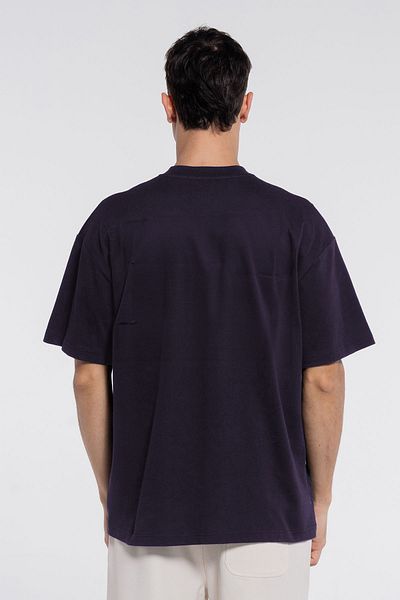 Friday Offset Friday Tee Dark Blue Men's 100% Cotton Extra Oversize Crew Neck T-Shirt