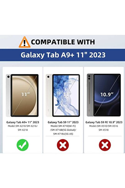 CoverCenter Samsung Galaxy Tab A9 Plus Sm-X210 - 11 Inch Children's Tablet with Stand and Fun Colorful Silicone Case